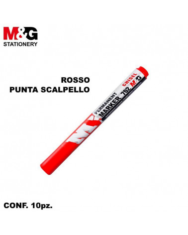 M&G MARCATORE PERMANENT MARKER 702 ROSSO P-SCALPELLO [10PZ]
