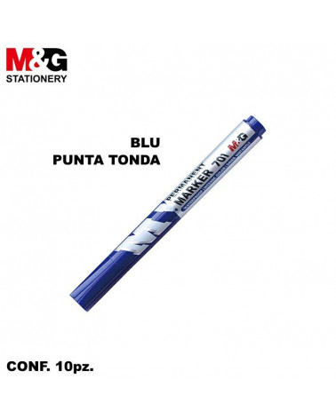 M&G MARCATORE PERMANENT MARKER 701 BLU P-TONDA [10PZ]