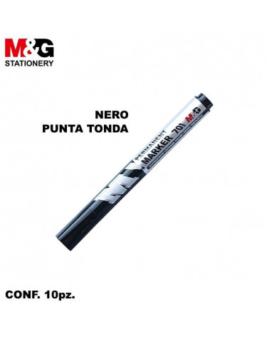 M&G MARCATORE PERMANENT MARKER 701 NERO P-TONDA [10PZ]