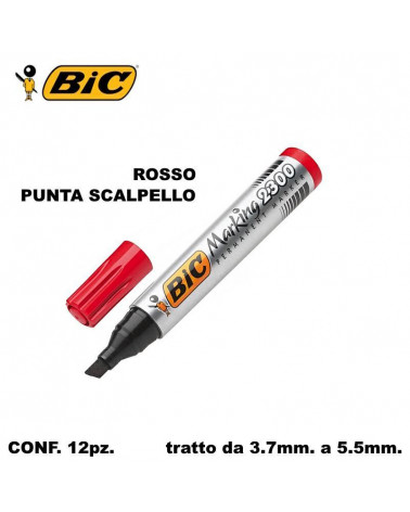 BIC MARCATORE 2300 12PZ. ROSSO-P.SCALPELLO