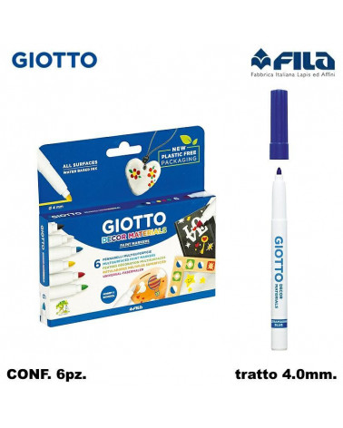 GIOTTO DECOR MATERIALS 6COL. PENNARELLO [6PZ]