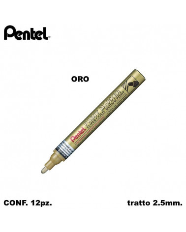 PENTEL PAINT MARKER P.MEDIA 12PZ.ORO