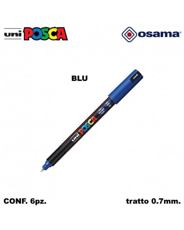 OSAMA MARCATORE UNI POSCA PC1 6PZ. BLU-EXTRA FINE