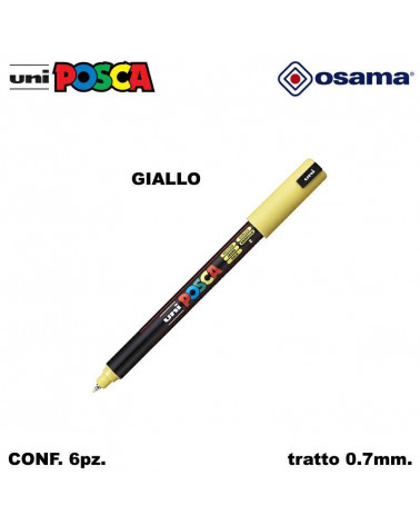 OSAMA MARCATORE UNI POSCA PC1 6PZ. GIALLO-EXTRA FINE