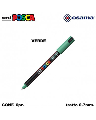 OSAMA MARCATORE UNI POSCA PC1 6PZ. VERDE-EXTRA FINE