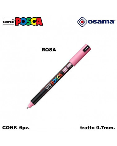 OSAMA MARCATORE UNI POSCA PC1 6PZ. ROSA-EXTRA FINE