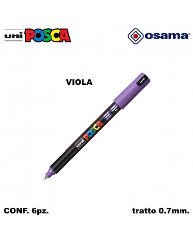OSAMA MARCATORE UNI POSCA PC1 6PZ. VIOLA-EXTRA FINE