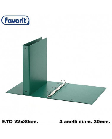 FAVORIT RACCOGLITORE 22X30 030 VERDE-4 ANELLI