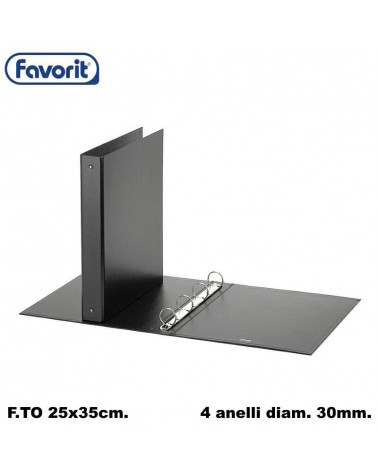 FAVORIT RACCOGLITORE 25X35 030 NERO-4 ANELLI