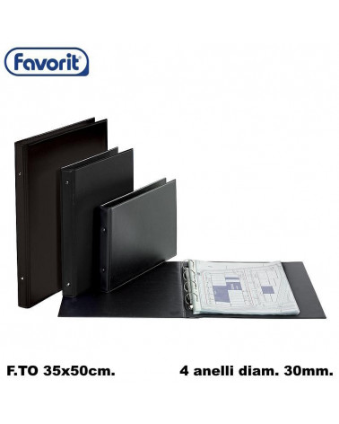 FAVORIT RACCOGLITORE 35X50 030 NERO-4 ANELLI
