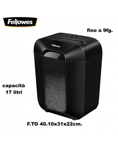 FELLOWES DISTRUGGI DOCUMENTI FRAMMENTO 9 FOGLI NERO LX50