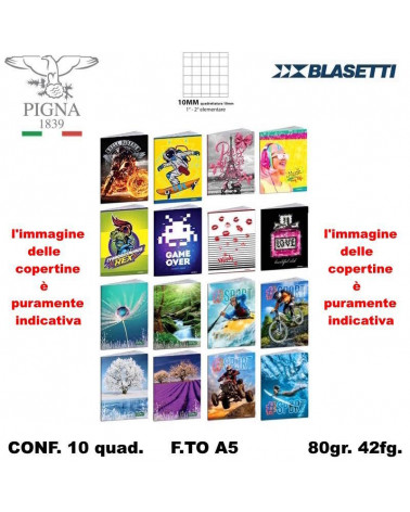 QUADERNO FANTASIA 30FG. 1CM [10PZ]