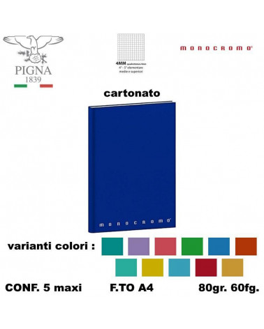 MONOCROMO MAXI CARTONATO 62FG. 4MM [5PZ]