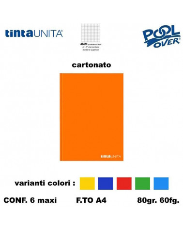 TINTA UNITA MAXI CARTONATO 60FG 4MM 98302 [6PZ]