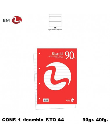 BM RICAMBIO A4 BIANCO 90GR. 1R
