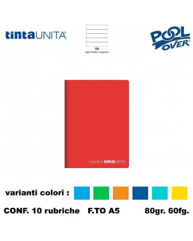 TINTA UNITA RUBRICA A5 3CARTE 90396 [10PZ]