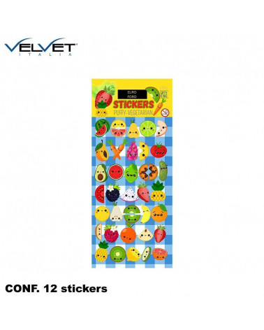 VELVET STICKERS PUFFY VEGETARIAN 6PZ. 0121