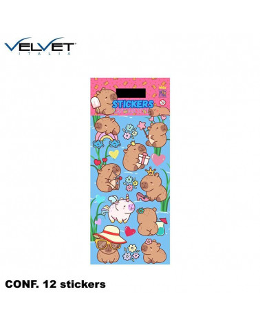 VELVET STICKERS CAPYBARA STYLE 6PZ. 0147
