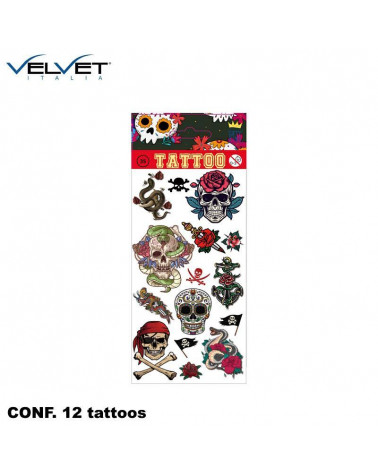 VELVET TATTOOS SKELETON 6PZ. 0025