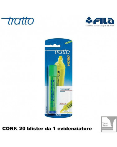 TRATTO VIDEO EVIDENZIATORE 20 BLISTER 1PZ.VERDE