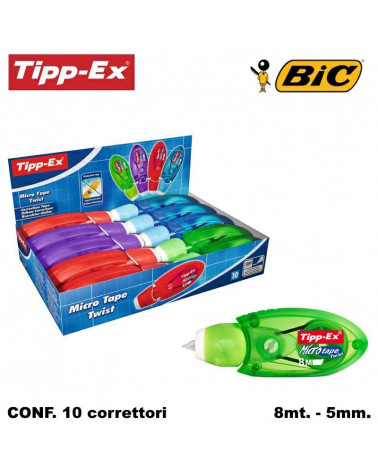 BIC CORRETTORE TIPP-EX 10PZ. NASTRO-TWIST-8M