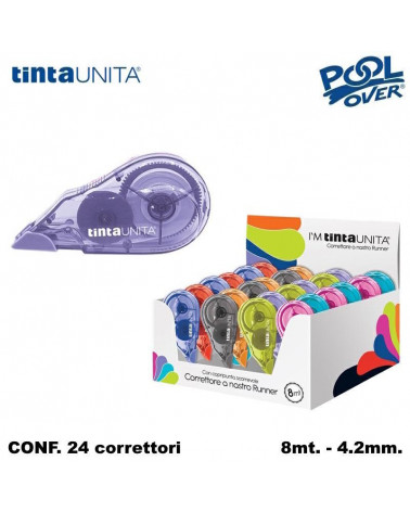 TINTA UNITA CORRETTORE NASTRO RUNNER 8mt. 24PZ.