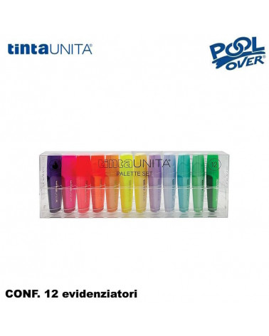 TINTA UNITA EVIDENZIATORE PALETTE SET 12col.