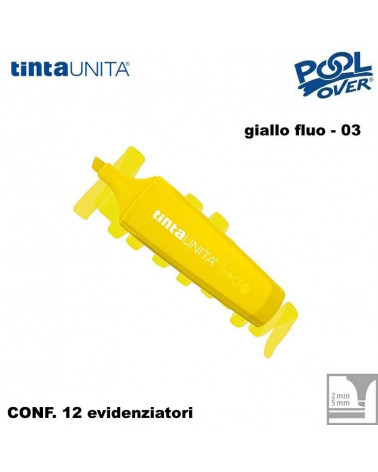 TINTA UNITA EVIDENZIATORE PALETTE GIALLO FLUO 03 12PZ.