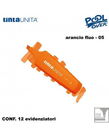 TINTA UNITA EVIDENZIATORE PALETTE ARANCIO FLUO 05 12PZ.