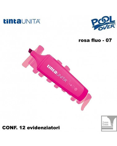TINTA UNITA EVIDENZIATORE PALETTE ROSA FLUO 07 12PZ.