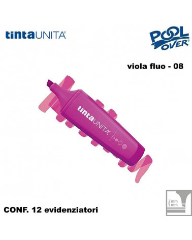 TINTA UNITA EVIDENZIATORE PALETTE VIOLA FLUO 08 12PZ.