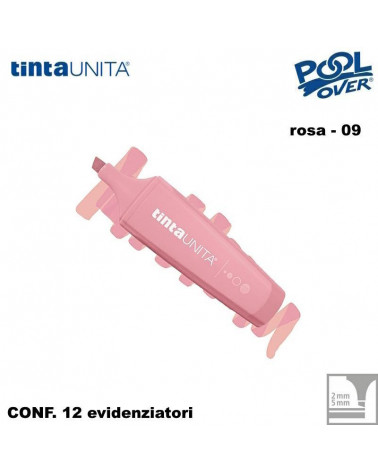 TINTA UNITA EVIDENZIATORE PALETTE ROSA 09 12PZ.