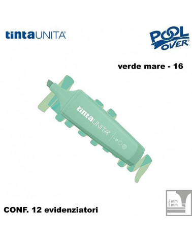 TINTA UNITA EVIDENZIATORE PALETTE VERDE MARE 16 12PZ.