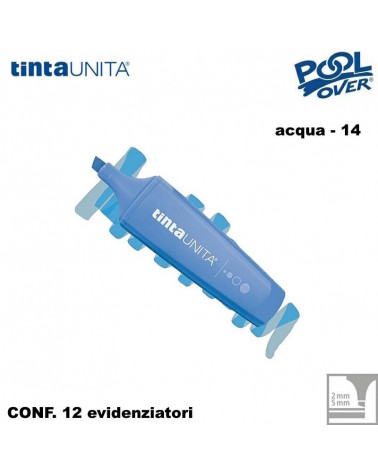 TINTA UNITA EVIDENZIATORE PALETTE ACQUA 14 12PZ.