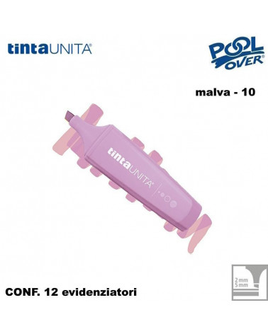 TINTA UNITA EVIDENZIATORE PALETTE MALVA 10 12PZ.