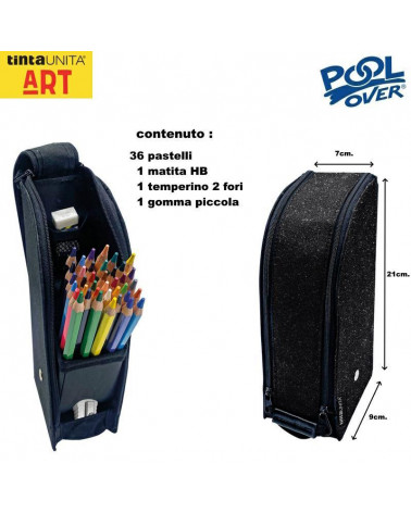 TINTA UNITA ASTUCCIO EMPIRE NERO GLITTER 36 PASTELLI+ACCESSORI 60895