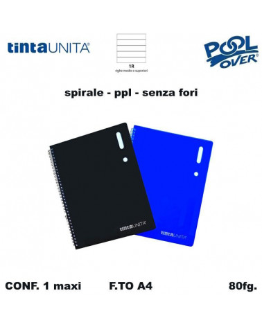 TINTA UNITA MAXI SPIR.PPL RICICLATO NO FORI 80FG.1R