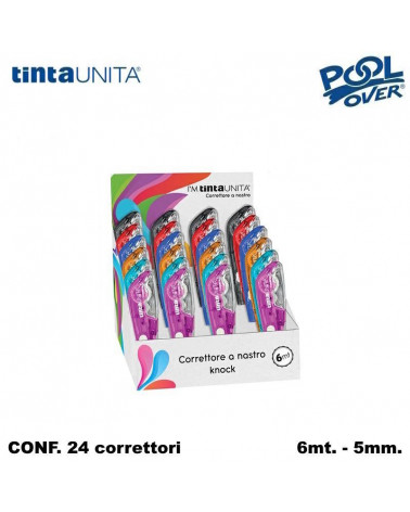 TINTA UNITA CORRETTORE NASTRO SCATTO 6mt.24PZ.
