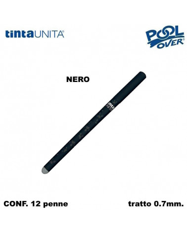 TINTA UNITA PENNA SFERA CANCELLABILE GIU' LA ZAMPA NERO [12PZ]