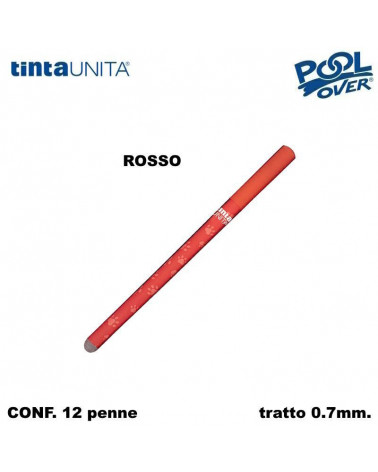TINTA UNITA PENNA SFERA CANCELLABILE GIU' LA ZAMPA ROSSO [12PZ]
