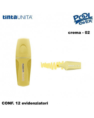 TINTA UNITA MINI EVIDENZIATORE PALETTE CREMA 02 12PZ.