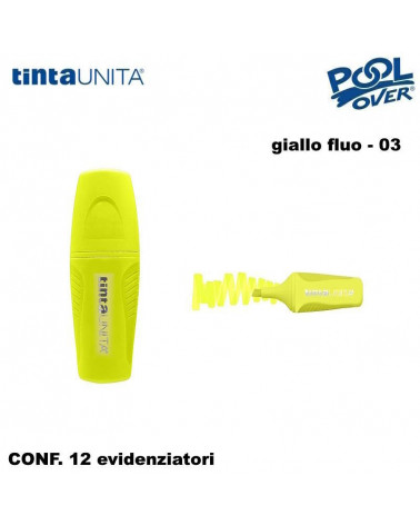 TINTA UNITA MINI EVIDENZIATORE PALETTE GIALLO FLUO 03 12PZ.