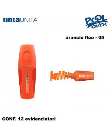 TINTA UNITA MINI EVIDENZIATORE PALETTE ARANCIO FLUO 05 12PZ.
