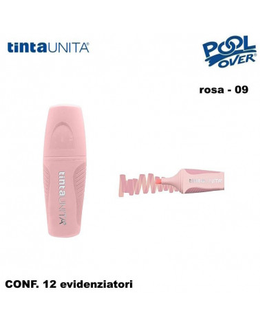TINTA UNITA MINI EVIDENZIATORE PALETTE ROSA 09 12PZ.