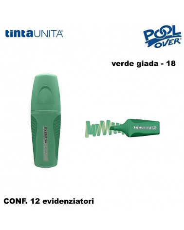 TINTA UNITA MINI EVIDENZIATORE PALETTE VERDE GIADA 18 12PZ.