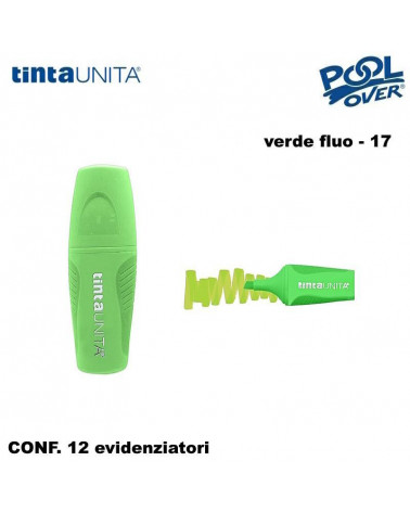 TINTA UNITA MINI EVIDENZIATORE PALETTE VERDE FLUO 17 12PZ.