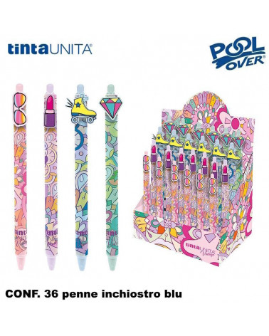 TINTA UNITA VINTAGE ESP 36 PENNA CANCELLABILE BLU