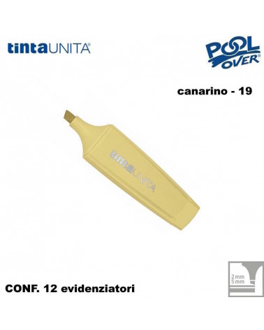 TINTA UNITA EVIDENZIATORE PALETTE CANARINO PASTEL 19 12PZ.