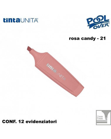 TINTA UNITA EVIDENZIATORE PALETTE ROSA CANDY PASTEL 21 12PZ.