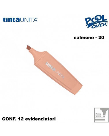 TINTA UNITA EVIDENZIATORE PALETTE SALMONE PASTEL 20 12PZ.